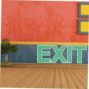 Gatuida Green Exit Luminous Sticker Exit Wall Sticker Emergency Door Exit Sign Luminous Exit Sign