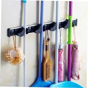 Unomor Mop Hanger Mop Broom Holder Mop Mounted Clothes Hanger Garage Wall Mount Clothing Mounted Clothing Shelf Brackets Sweeper Mop Broom Holder Organizer Sweeper Broom