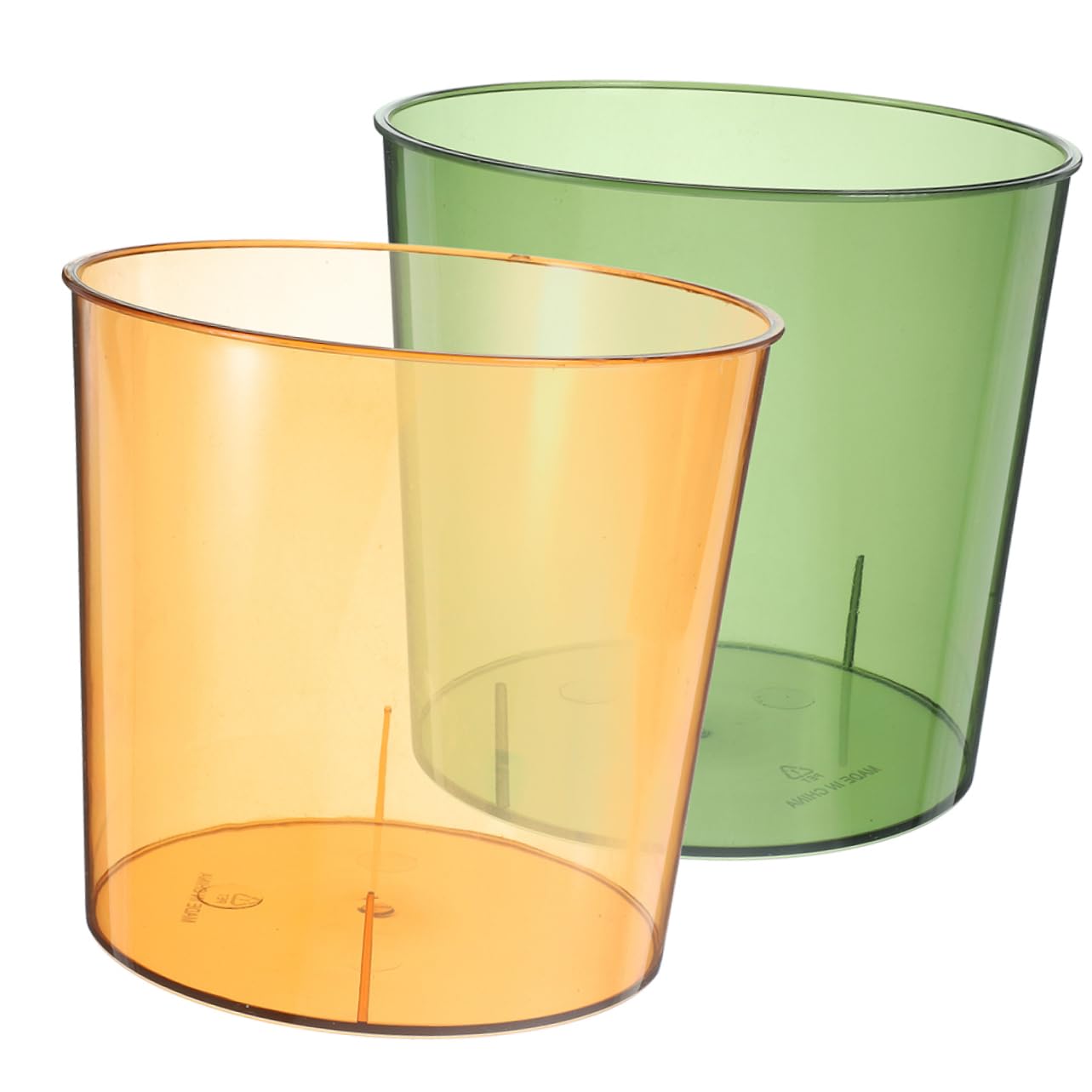 TOGEVAL 2pcs 2pcs（ ， 1pcs） 2 Wine Dump Bucket Litter Trash Can Transparent Trash Can Clear Rubbish Bin Kitchen Trash Container Large Trash Bin The Pet