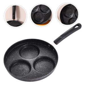 WATIIFUFU Breakfast Mini Skillet Divided Frying Grill Pan Handle Egg Pan Kitchen Skillet Fried Egg Pan Granite Egg Cooker Mini Frying Pan Griddle Pan 10 Inch Skillet Black Stainless Steel