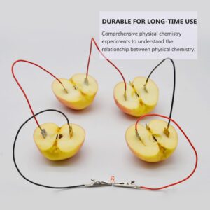 NESTINGHO 2 Sets Fruit Power Generation Experiment Equipment DIY Fruit Battery Materials Lemon Puzzle Toys Electrode Strips Brain Toy Experiments Science Scientific Zinc Electrode Show Metal