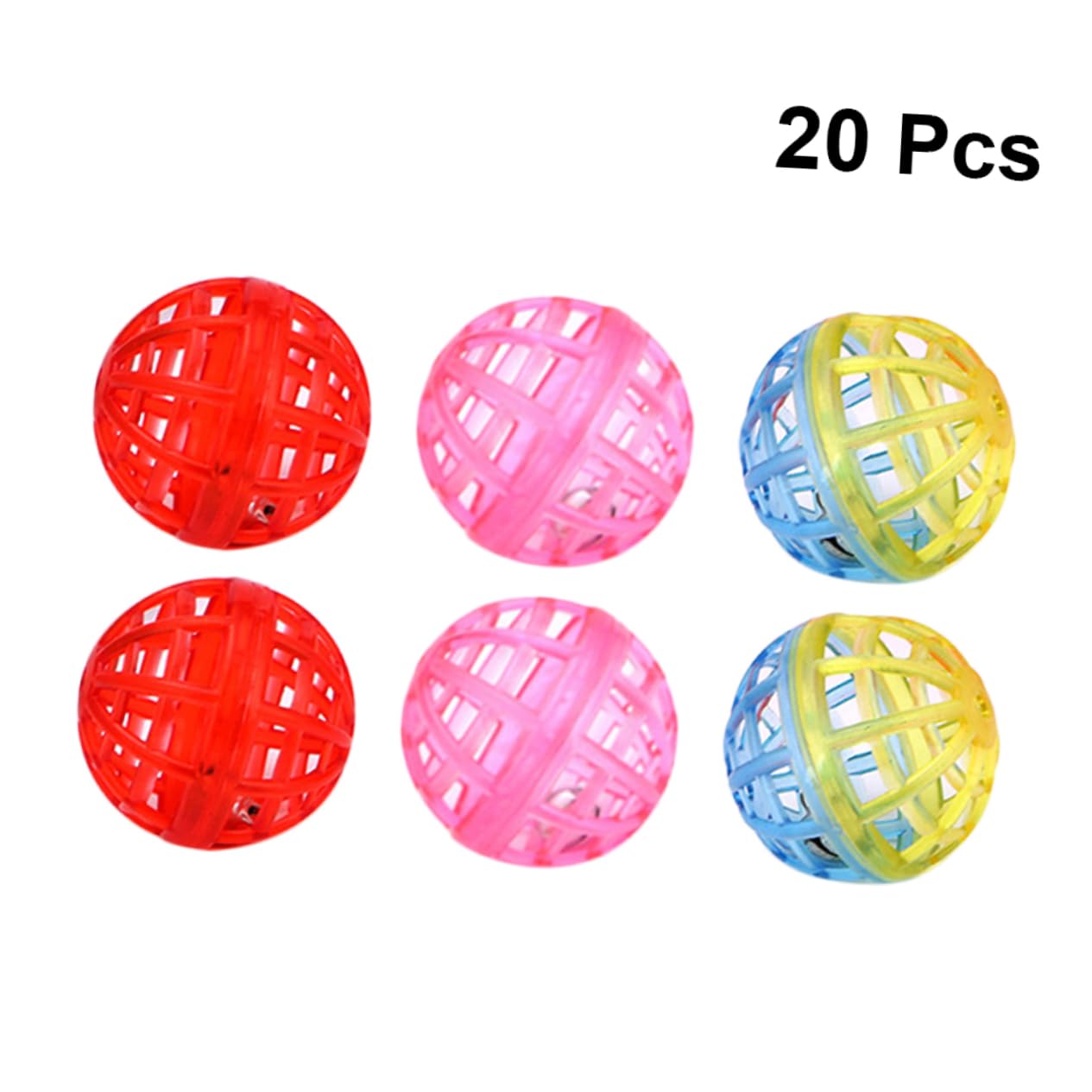 Toddmomy 20pcs Cat Bell Ball Toy Cat Treat Ball Dog Teaser Toy Cat Teasing Ball Toy Ball Cat Ball Toy Kittens Ball Pet Interactive Ball Interactive Dog Ball Pet Treat Ball Toys Pet Ball Toy