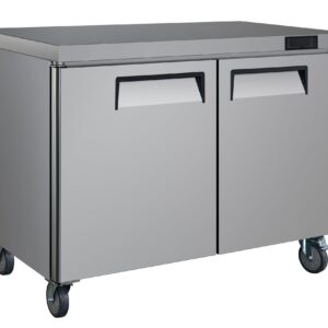 Quantum Commercial Grade Undercounter Refrigerator | Stainless Steel | 2 Door | 48.2” W x 30” D x 37.3” H