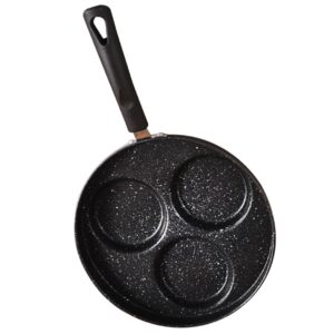 watiifufu breakfast mini skillet divided frying grill pan handle egg pan kitchen skillet fried egg pan granite egg cooker mini frying pan griddle pan 10 inch skillet black stainless steel