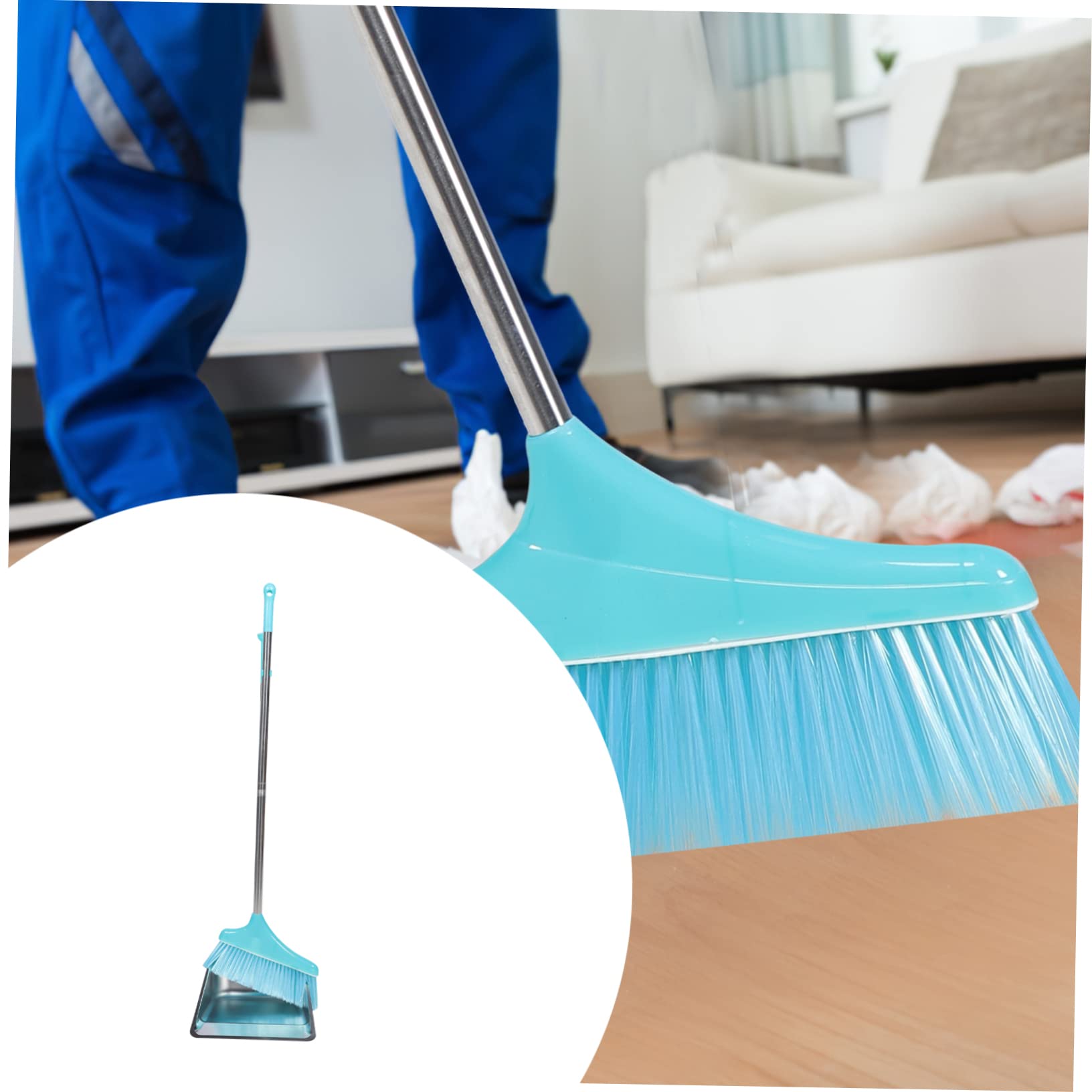 Didiseaon 1 Set Stainless Steel Dustpan Garden Broom Cleaning Supplies Broom Dustpan Whisk Broom Kitchen Dustpan Cleaning Dustpan Rubbish Dustpan Scoop Shovel Heavy Duty Broom Plastic