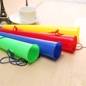 Horn Sounds Maker Reusable Plastic Football Fans Applause Trumpets Toys Random Color 4 Pieces