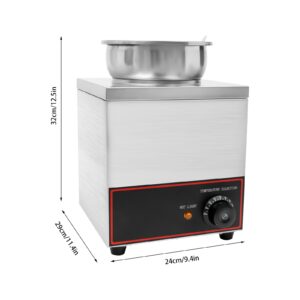 4.23Qt Large Capacity Commercial Food Warmer 150W Electric Soup Warmer Portable Steam Table Food Warmer 86-230°F Adjustable Temperature Stainless Steel Bain Marie Buffet Food Warmer