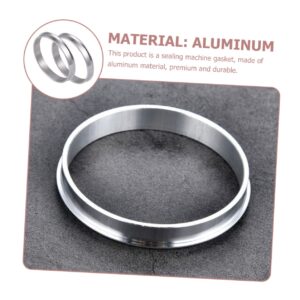 CRAFTHROU 2pcs Coffee Makers Sealing Ring Silver Cup Seal Replacement Aluminum Sealing Machine Ring Cup Sealer Machine Parts