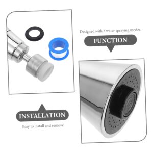 ORFOFE 1 Set Booster Faucet Rotated Faucet Head Anti-splashing Faucet Aerator Rotatable Faucet Rotating Faucet Jets for Bathtub Kitchen Tap Sprayer Water Saving Tap Aerator Copper Silver