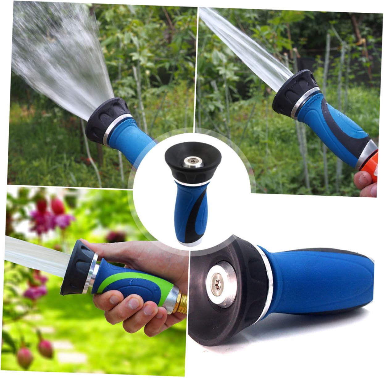 Toddmomy Portable Spray Watering Sprinkler Washer Nozzle Industrial Hose Nozzle Car Washing Nozzle Hose Nozzle Heavy Duty High Pressure Hose Garden Hose Sprayer Water Sprayer Head Blue