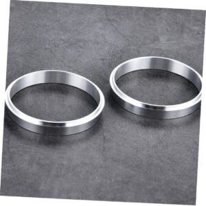 CRAFTHROU 2pcs Coffee Makers Sealing Ring Silver Cup Seal Replacement Aluminum Sealing Machine Ring Cup Sealer Machine Parts