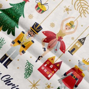 Nutcracker Christmas Throw Blanket Soldier Christmas Blankets for Kids Boys Girls,Ballet Nutcracker Christmas Soft Blanket for Bed Couch Sofa, Christmas Bedroom Decor, 40x50’’