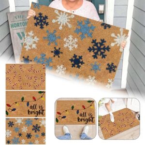 Padded Area Rug Christmas Snowflake Door Ma, Doormat Bathroom Living Room Floor Mat Christmas Door Mats Outside