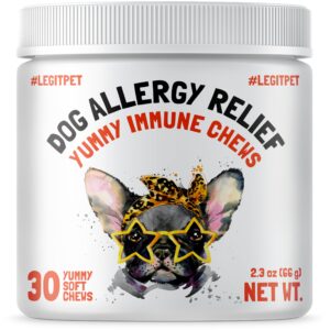 Allergy Relief Chews for Dogs & Immune & Digestive Supplement 30 Soft Treats and Turmeric Curcumin Hip & Joint Dogs Supplement Anti-Inflammatory Support for Arthritis & Mobility 120 Soft Chews