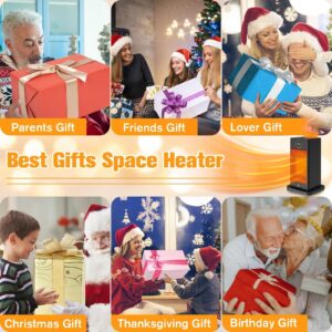 Space Heaters for Indoor Use,1500W PTC Space Heater Large Room,2s Fast Heating Heater with Sensor/Humidifier/3D Flame Effect/Oscillating,Heater for Bedroom,Office,Heat Up 260 sq.ft