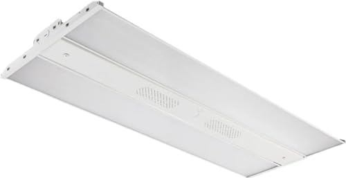 E2 LIGHTING Linear High Bay LED Shop Lights, 2x4 with Motion Sensor & Emergency Battery Backup, 2 Pack 220W LED High Bay Lights for Warehouse & Shop, 5000K High Bay Lights