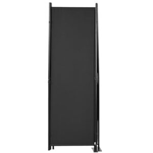 VEVOR Partition Screen, 5.6 ft Privacy Panels (4-Panel), Cloth Separator for Office, Bedroom, Dining, Study Areas, Standalone, Black