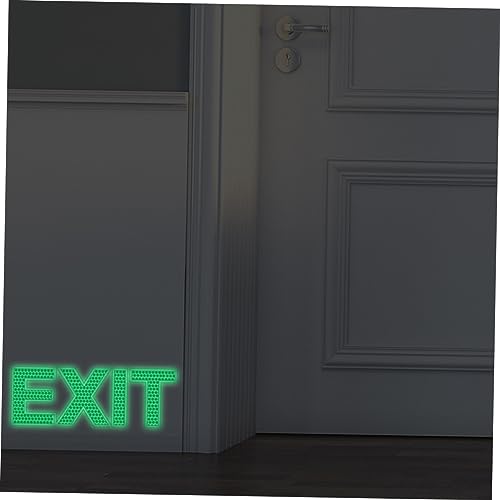 ULTECHNOVO Luminous Exit Sign Noctilucence Exit Sign Exit Sign Sticker Exit Wall Sticker Exit Decal Safety Exit Sign Wall Sticker Exit Luminous Sticker Emergency Door Exit Sign Emblems Green