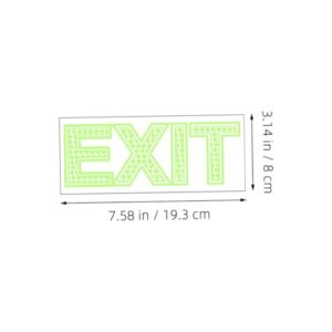 WOONEKY 2 Sheets Export Sticker Stickers Signs Sign Sticker Glowing Sticker Exit Sticker Shopping Mall Exit Decal Indicator Floor Sticker Floor Guide Sticker Mall Supplies The Pet