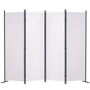 vevor partition screen, 5.6 ft privacy panels (4-panel), cloth separator for office, bedroom, dining & study areas, standalone, white