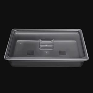 6 Pcs Food Pans with Lid, 4" Deep Commercial Hotel Pans, Clear Polycarbonate Food Storage Containers for Kitchen Restaurant Fruits Vegetables