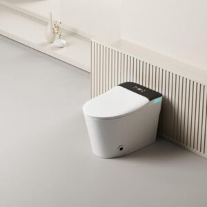 Wekuku Smart Toilet With Voice Control And Bubble Shield, Heated Bidet Seat, Smart Toilet With Bidet Built In Auto Open & Close, Bidet Toilet With Dryer And Warm Water, Tankless Toilet In 1.28gpf,