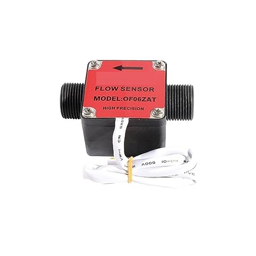 XAXAX Water Flow Meter, 1/4" 1/2" 3/4" Gear Flowmeter, Hall Flow Sensor Milk Chemical Oil Flow Meter, Flow Sensor Switch for Viscous Liquid DC3.5~24V,Gallon, QTS, PTS, L, m³(DN15)