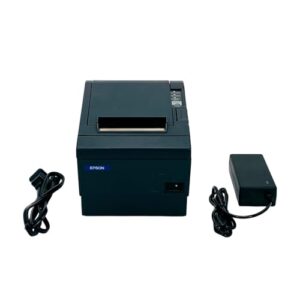 epson tm-t88iiip pos direct thermal receipt ticket printer parallel, bundle with ac adapter