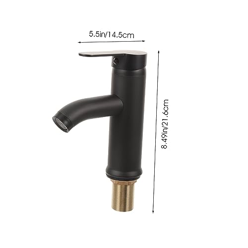 Gadpiparty Single Handle Faucet Sink Faucet Bath Faucet Metal Faucet Waterfall Bathroom Faucet Kitchen Faucet Basin Faucet Waterfall Faucet for Bathroom Sink Black Stainless Steel