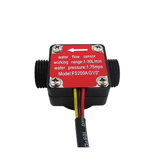 XAXAX Water Flow Meter, 1/4" 1/2" 3/4" Gear Flowmeter, Hall Flow Sensor Milk Chemical Oil Flow Meter, Flow Sensor Switch for Viscous Liquid DC3.5~24V,Gallon, QTS, PTS, L, m³(DN15)