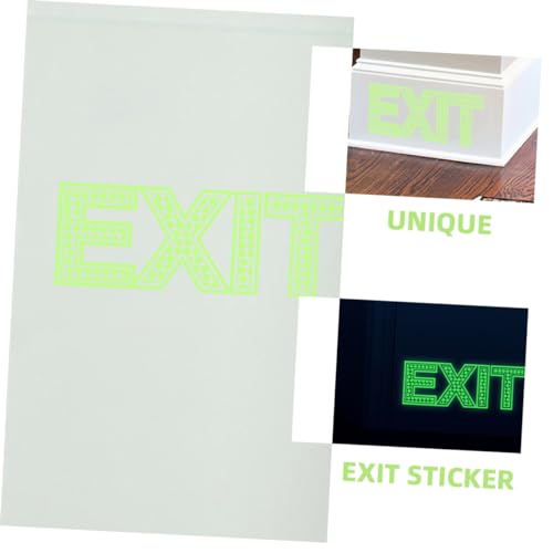 WHAMVOX 2 Sheets Export Sticker Outlet Stickers Exit Stickers Signs Ire Exit Signage Shopping Mall Exit Decal Exit Decals Mall Supplies Adhesive Exit Sticker Glowing Sticker The Pet