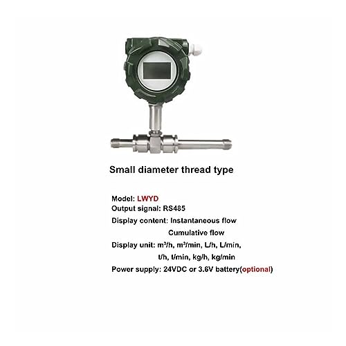 XAXAX Water Flow Meter, LWYD/LWYE Liquid Flow Meter Sensor， Transmitter RS485 of Pure Water Edible Oil Methanol Beer Gasoline Milk Alcohol,Gallon, QTS, PTS, L, m³(LWYD-DN12)