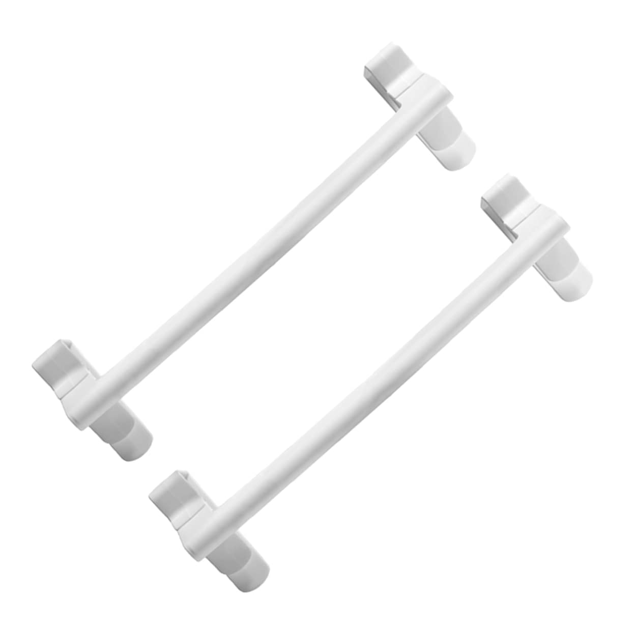 TINEASUR 2 Pcs Door Hook Wall Mounted Towel Racks Bathroom Towel Bars Kitchen Towel Holder Black Towels Over Door Towel Mounted Towel Holder Bar Cabinet Bath Towel Bars White Abs