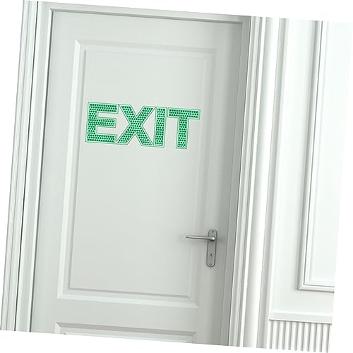 ULTECHNOVO Luminous Exit Sign Noctilucence Exit Sign Exit Sign Sticker Exit Wall Sticker Exit Decal Safety Exit Sign Wall Sticker Exit Luminous Sticker Emergency Door Exit Sign Emblems Green