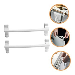 HOOTNEE 2 Pcs Door Hook Modern Towel Rack Towel Hanger for Door Wall Mount Towel Holder Wall Mounted Towel Holder Hand Towel Holder Kitchen Dish Cloth Bars Black Towel Abs White