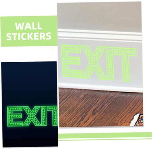 WHAMVOX 2 Sheets Export Sticker Outlet Stickers Exit Stickers Signs Ire Exit Signage Shopping Mall Exit Decal Exit Decals Mall Supplies Adhesive Exit Sticker Glowing Sticker The Pet