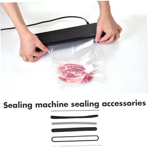 PAMINGONO 1 Set Sealer Sealing Strips Heat Sealer Parts Sealer Heat Strips Iron Vacuum Sealer Replacement Strip Black Sponge