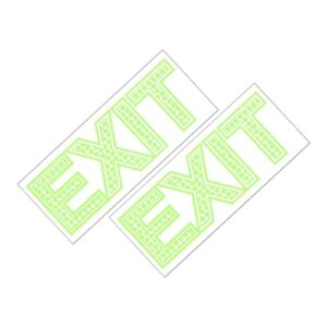 whamvox 2 sheets export sticker outlet stickers exit stickers signs ire exit signage shopping mall exit decal exit decals mall supplies adhesive exit sticker glowing sticker the pet