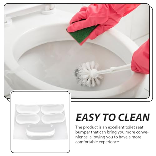 LIFKICH 5pcs Toilet Seat Gasket Kit Toilet Covers Toilet Parts Toilet Lid Bumper Toilet Cushioning Pads Toilet Bumpers Toilet Seat Bumper for Bidet Attachment Toilet Buffer Pads