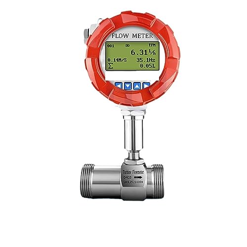 XAXAX Water Flow Meter, Flow Measuring Instruments, Liquid Gasoline Milk Alcohol Pulse 4-20mA RS485 Water Flow Meter,Gallon, QTS, PTS, L, m³(DN25 SS304)