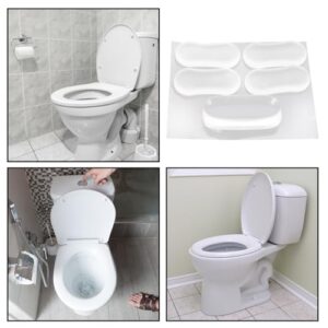 LIFKICH 5pcs Toilet Seat Gasket Kit Toilet Covers Toilet Parts Toilet Lid Bumper Toilet Cushioning Pads Toilet Bumpers Toilet Seat Bumper for Bidet Attachment Toilet Buffer Pads