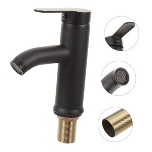 Gadpiparty Single Handle Faucet Sink Faucet Bath Faucet Metal Faucet Waterfall Bathroom Faucet Kitchen Faucet Basin Faucet Waterfall Faucet for Bathroom Sink Black Stainless Steel