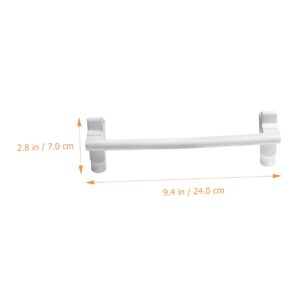 TINEASUR 2 Pcs Door Hook Wall Mounted Towel Racks Bathroom Towel Bars Kitchen Towel Holder Black Towels Over Door Towel Mounted Towel Holder Bar Cabinet Bath Towel Bars White Abs