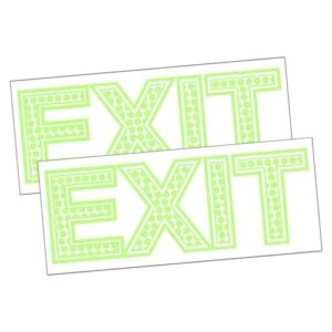 butifulsic 2 sheets export sticker signs stickers mall supplies warning sticker sign sticker direction sticker exit sticker for mall emergency exit sign protection sticker exit decals the pet