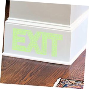 WOONEKY 2 Sheets Export Sticker Stickers Signs Sign Sticker Glowing Sticker Exit Sticker Shopping Mall Exit Decal Indicator Floor Sticker Floor Guide Sticker Mall Supplies The Pet