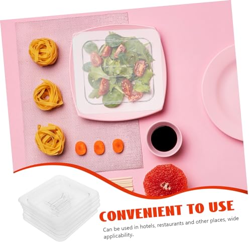 CONGARTENO 6pcs Dinner Plate Cover Clear Food Pan Polycarbonate Hotel Pan Cover Food Container Food Pan Cover Clear Steam Pan Food Pan Lid Steam Table Pan Covers Pantry Plastic Transparent