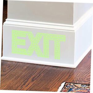 WHAMVOX 2 Sheets Export Sticker Outlet Stickers Exit Stickers Signs Ire Exit Signage Shopping Mall Exit Decal Exit Decals Mall Supplies Adhesive Exit Sticker Glowing Sticker The Pet