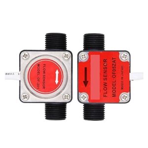 XAXAX Water Flow Meter, 1/2" 3/4" Gear Flowmeter Hall Flow Sensor, Milk Chemical Oil Flow Meter Flow Sensor, Switch for Viscous Liquid DC5~18V,Gallon, QTS, PTS, L, m³(DN20,Round Cover)