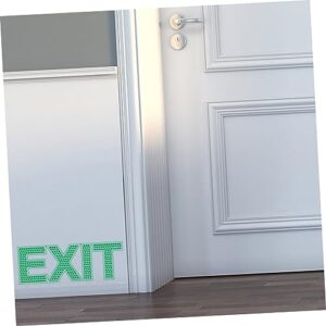 ULTECHNOVO Luminous Exit Sign Noctilucence Exit Sign Exit Sign Sticker Exit Wall Sticker Exit Decal Safety Exit Sign Wall Sticker Exit Luminous Sticker Emergency Door Exit Sign Emblems Green