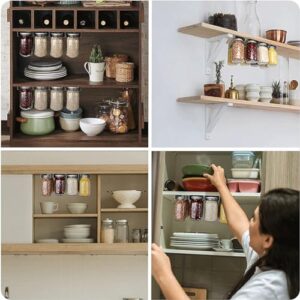 SYJHHWGS 2Pcs/Set Stylish Sealing Jar Rack Can Holder Stand for Hanging Kitchen Shelves and Under Cabinets Storage Solution